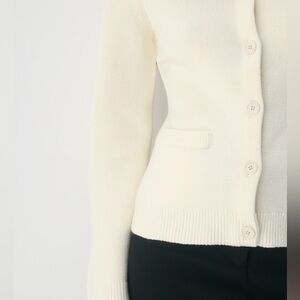 Aritzia Babaton Meraki Merino Wool Cardigan in Birch